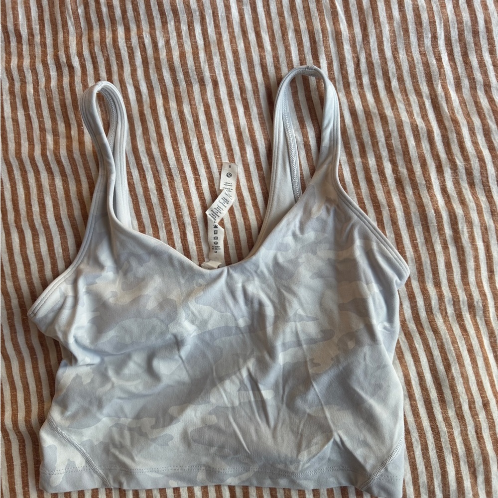 White Camo Lulu Align Tank Top